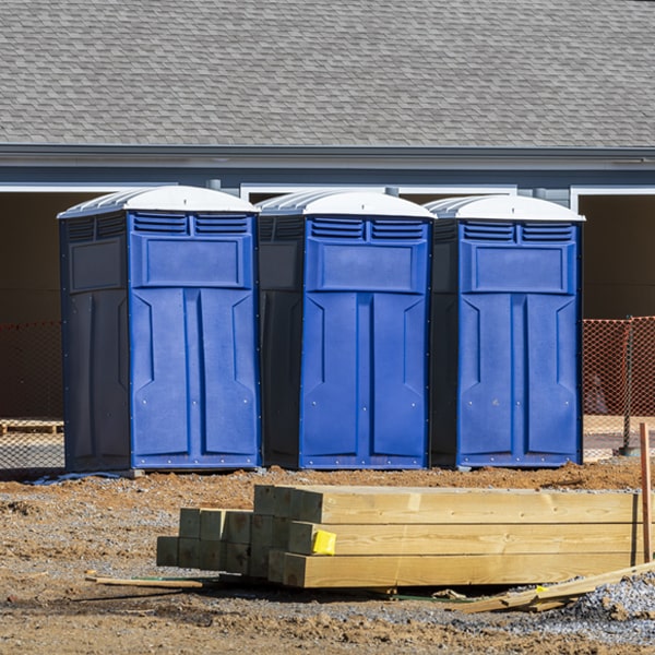 how often are the portable restrooms cleaned and serviced during a rental period in Wheaton KS